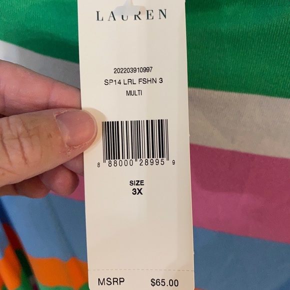 Lauren by Ralph Lauren striped cotton shirt - Picture 4 of 5